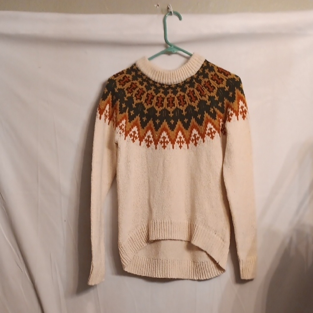 Madewell Cozy Cream Patterned Sweaters XS